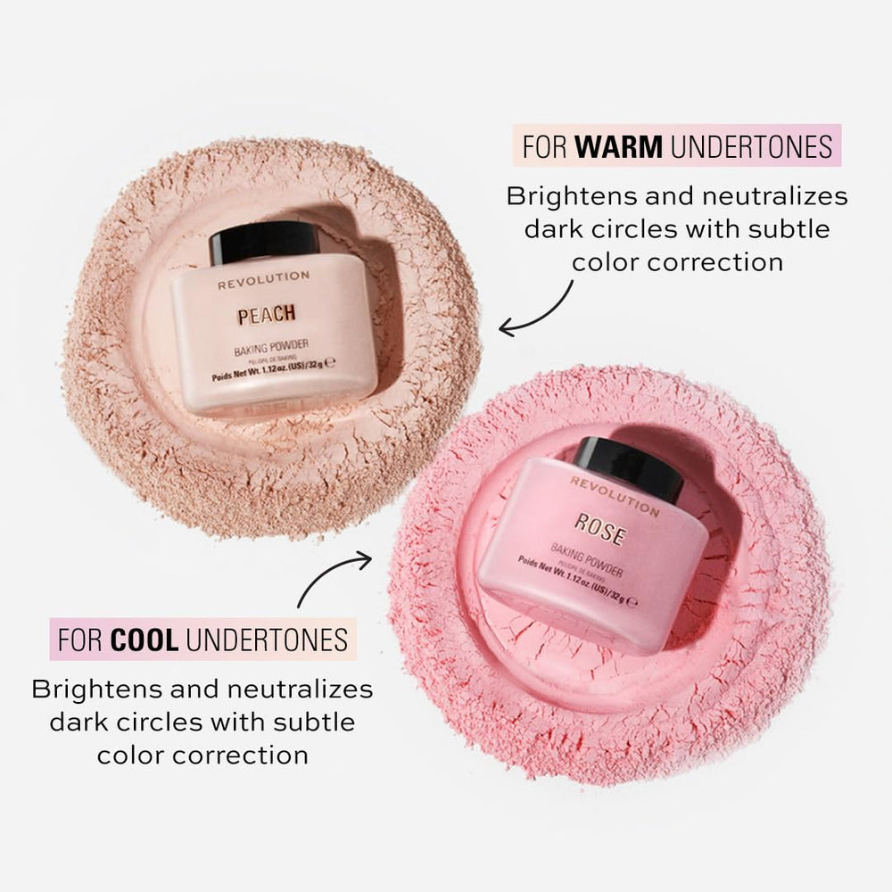 Revolution Beauty London powder pressed on with a damp sponge to lock in makeup