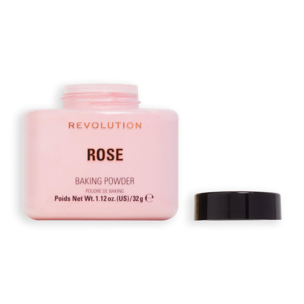 Revolution Beauty London powder on a vanity set, demonstrating everyday use and glow control