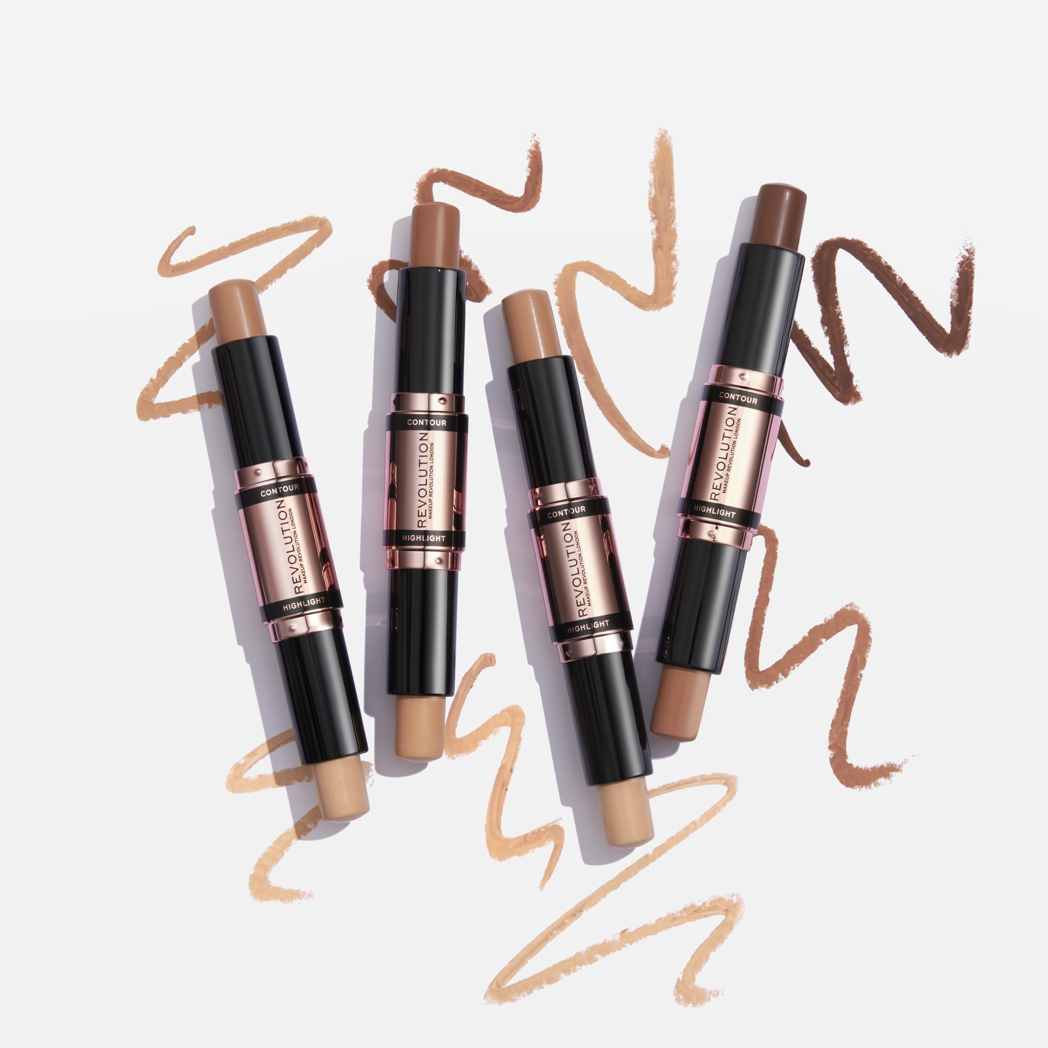 Revolution Beauty medium shade swatched on medium skin showing blendable payoff