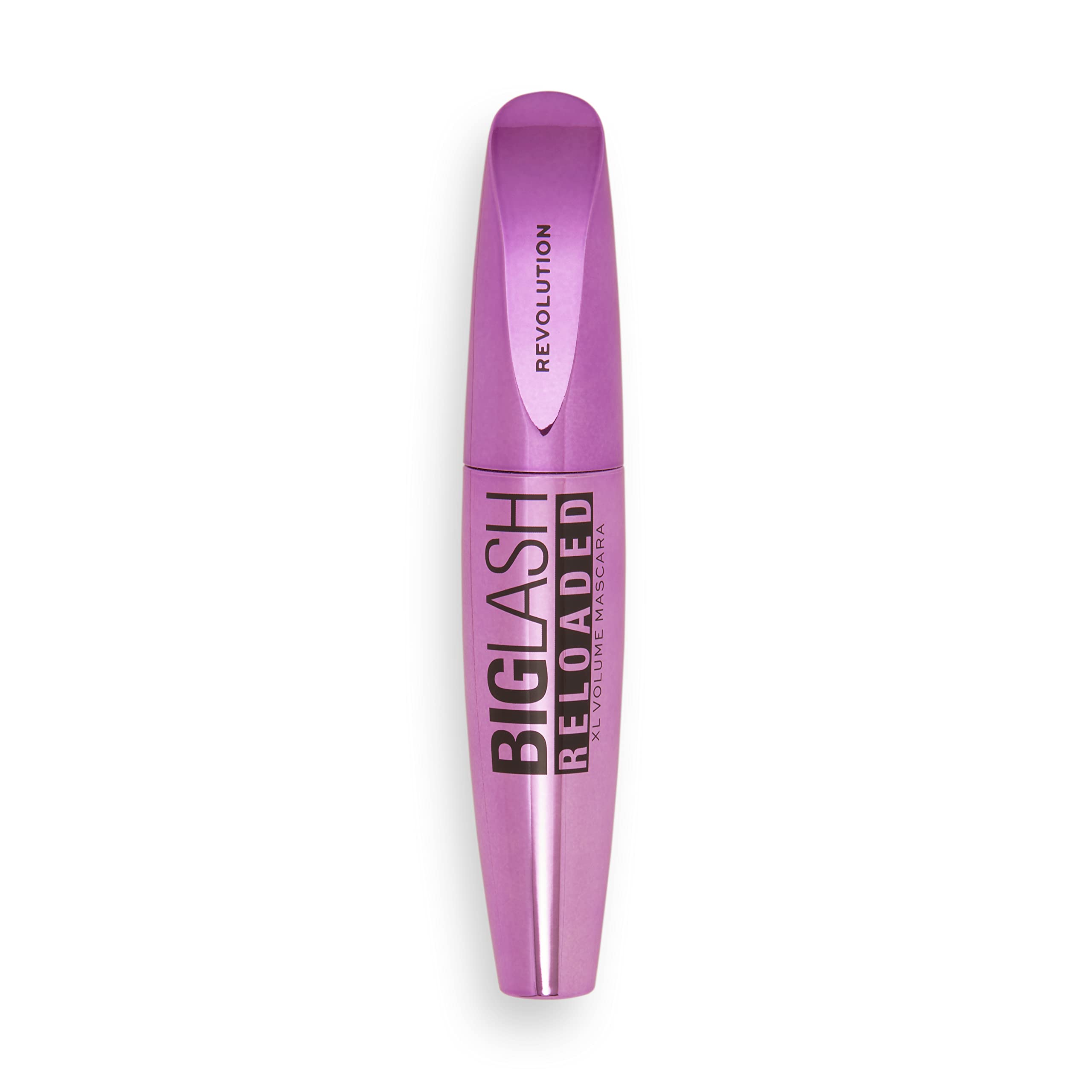 Revolution Beauty London big lash wand closeup demonstrating wide-angled bristles for precise coating