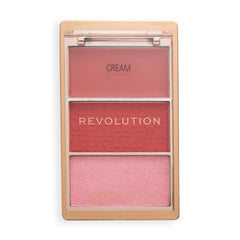 Revolution on-skin swatch of Rebellious Red demonstrating color payoff and buildable coverage