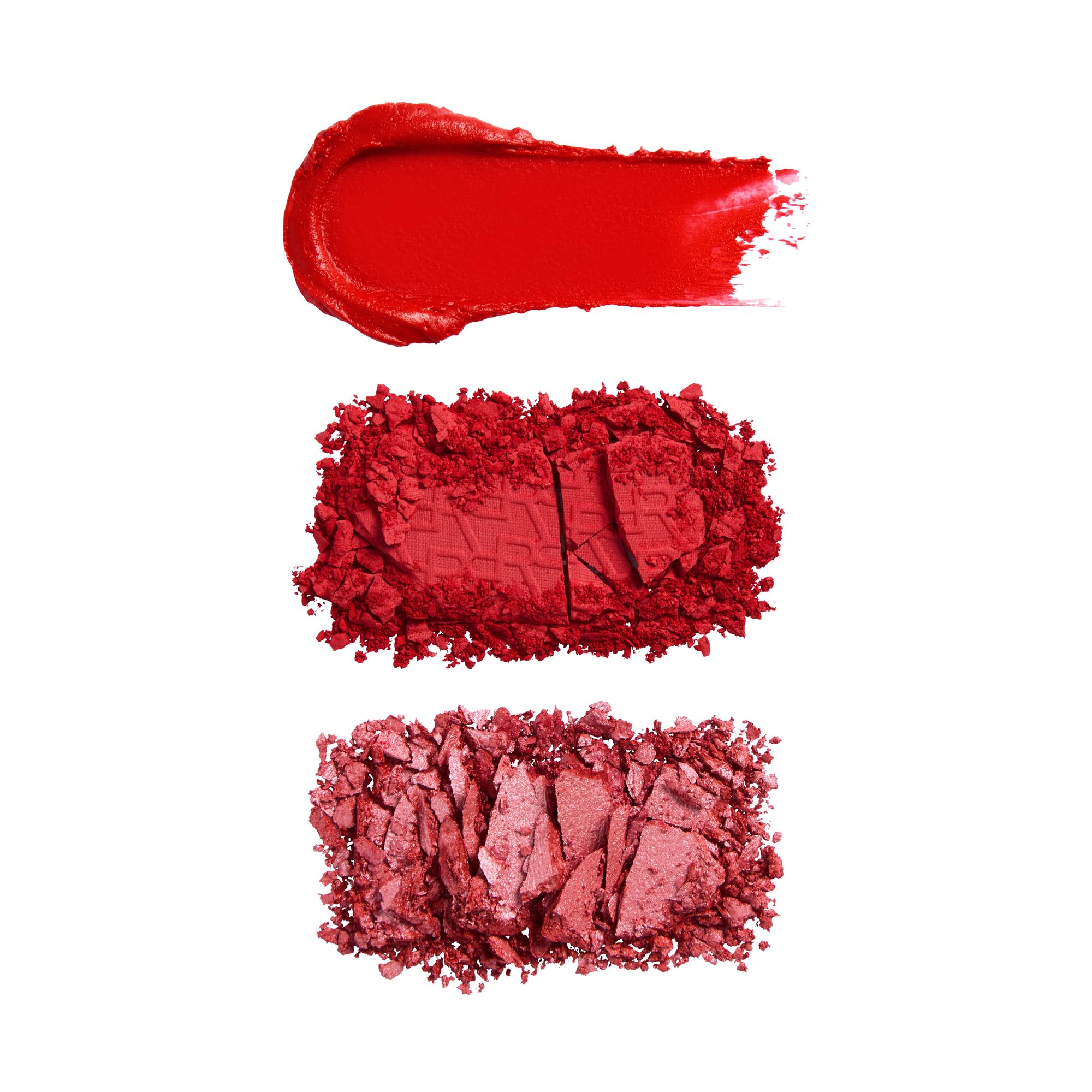 Revolution texture close-up of creamy and powder finishes showing blendable pigments and hydration