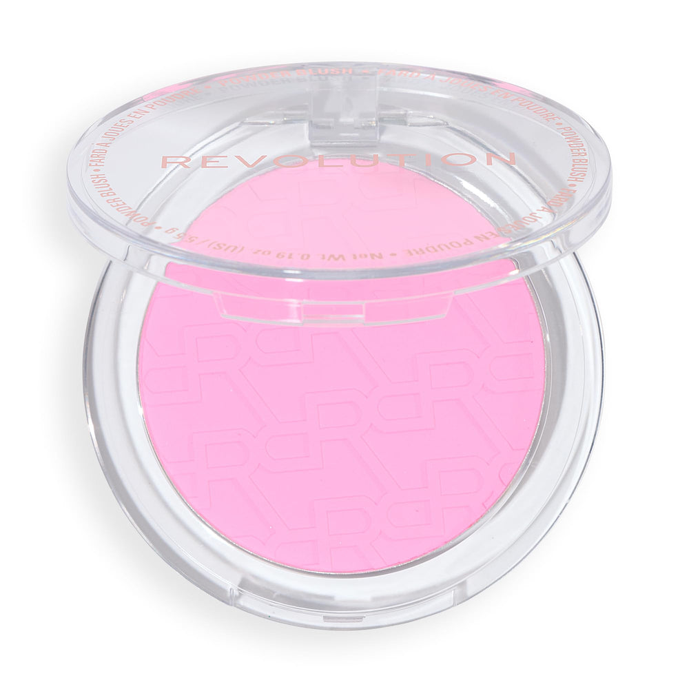 Revolution Blusher Reloaded front compact showing shade and packaging benefit