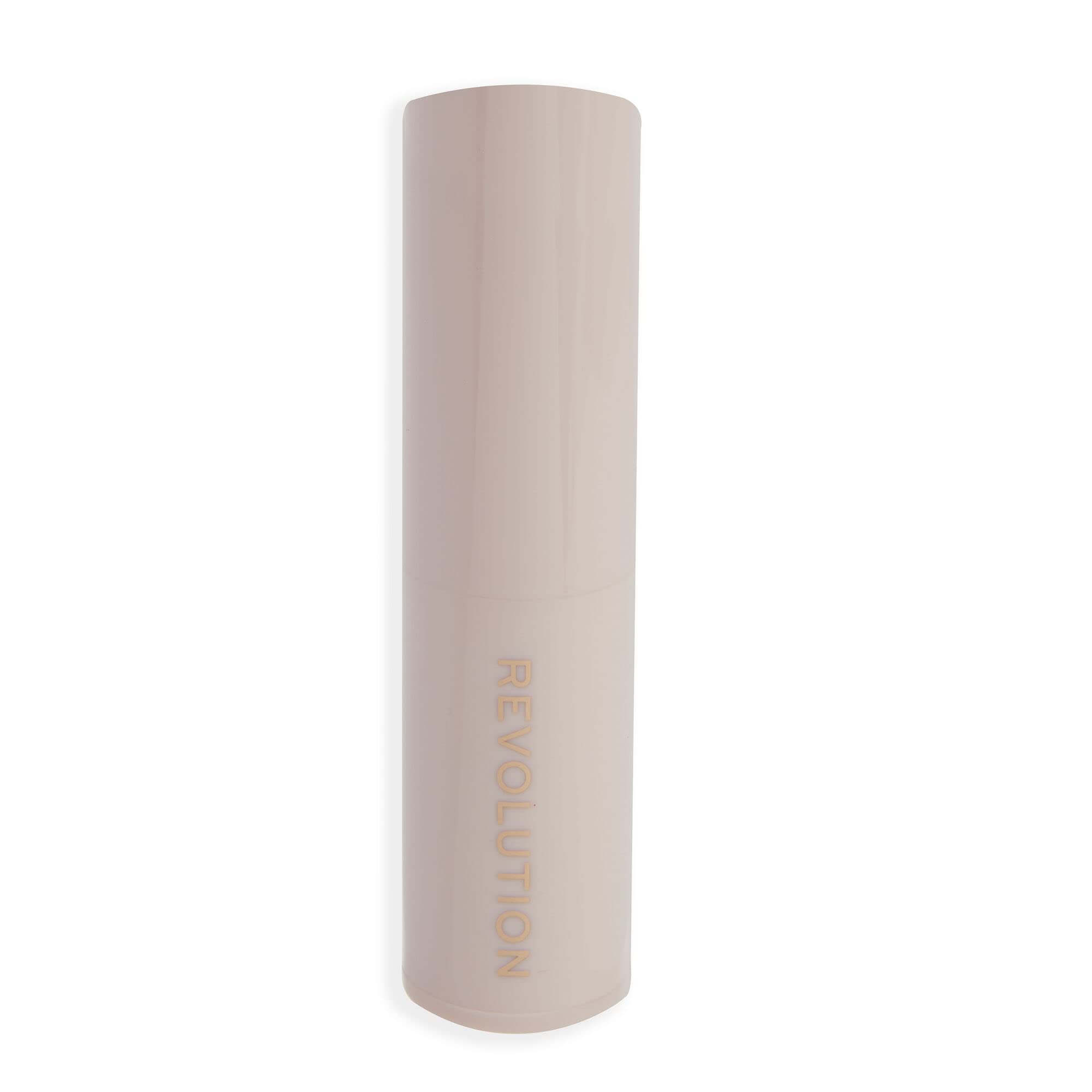 Revolution Brow stencil applied on eyebrow demonstrating fast, even filling benefit