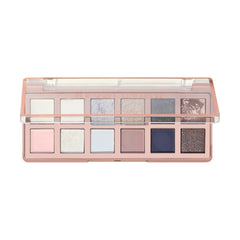 Revolution Skincare London palette applied on eye showcasing shimmer payoff and layered depth benefit