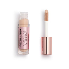 Revolution Beauty London doe-foot applicator with product on wand for precise, gentle application