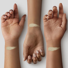 Revolution concealer texture close-up demonstrating smooth matte finish