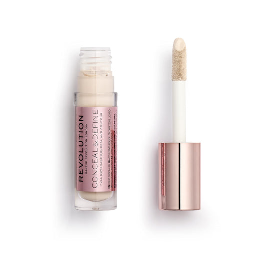 Revolution Conceal & Define doe foot applicator close-up for precise, gentle application