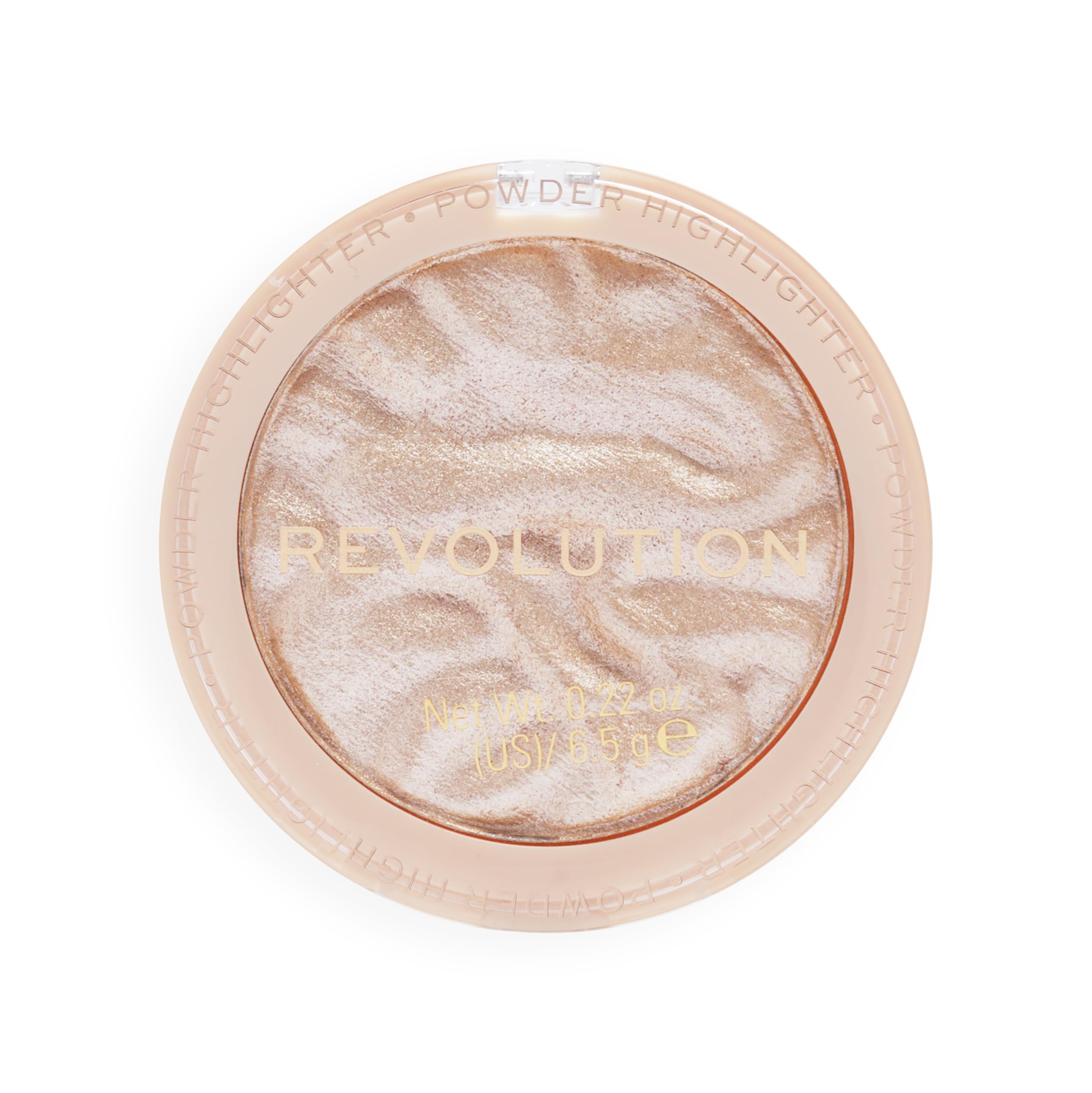 Revolution Beauty London highlighter on vanity with brushes for everyday glow
