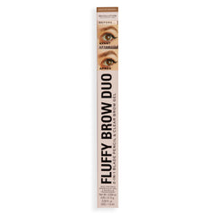 Revolution Fluffy Brow Filter lifestyle application in front of mirror showing quick daily styling benefit