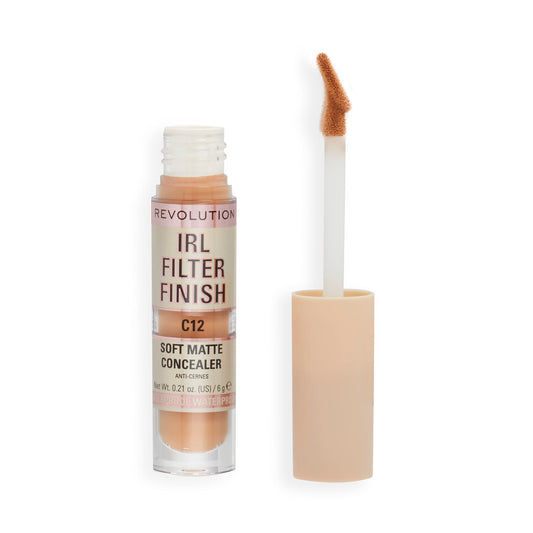Revolution Beauty London front packaging showing full-size concealer and benefits