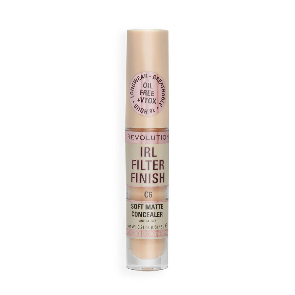 Revolution concealer worn in daytime-to-evening look for long wear