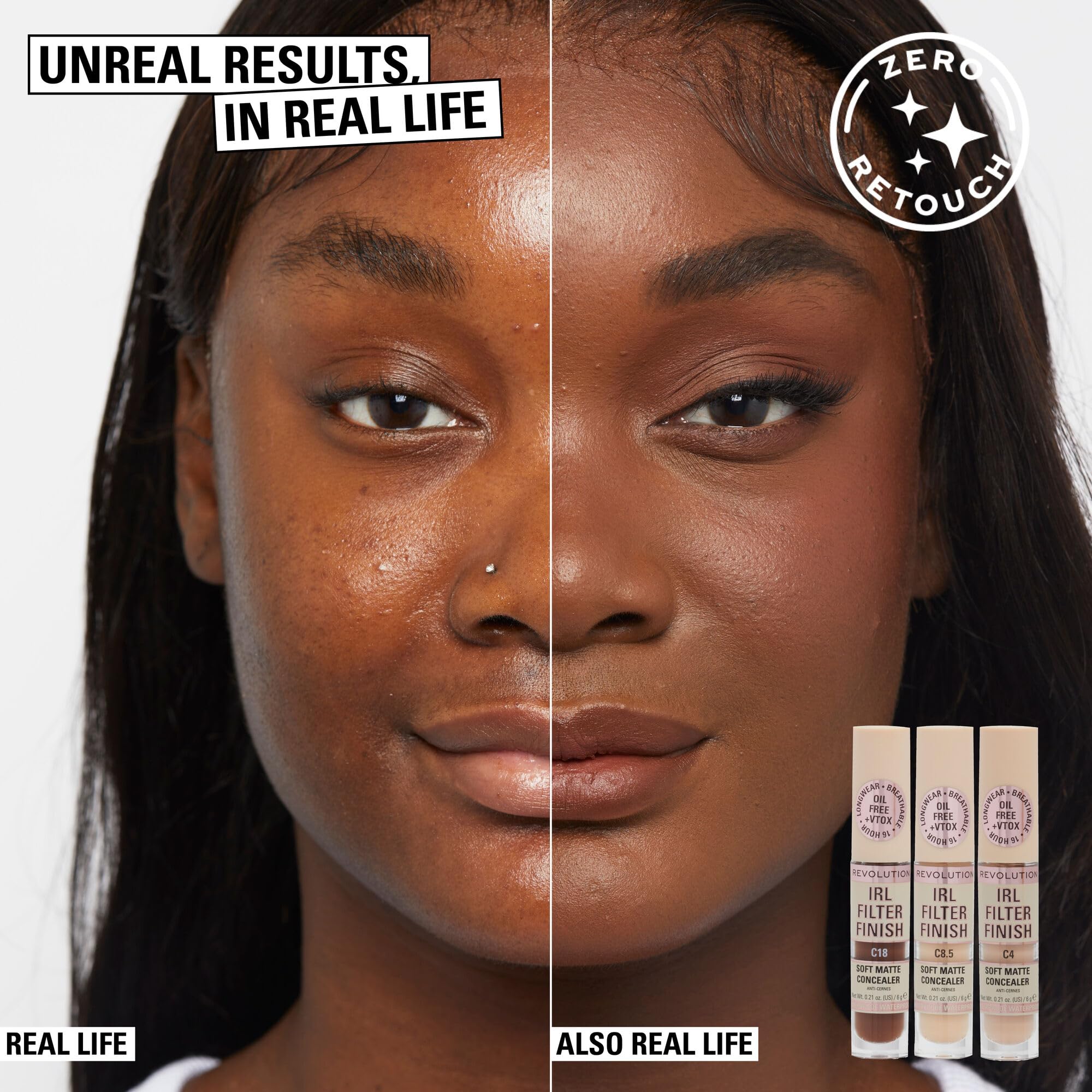 Revolution Beauty London applying concealer under eye for natural coverage