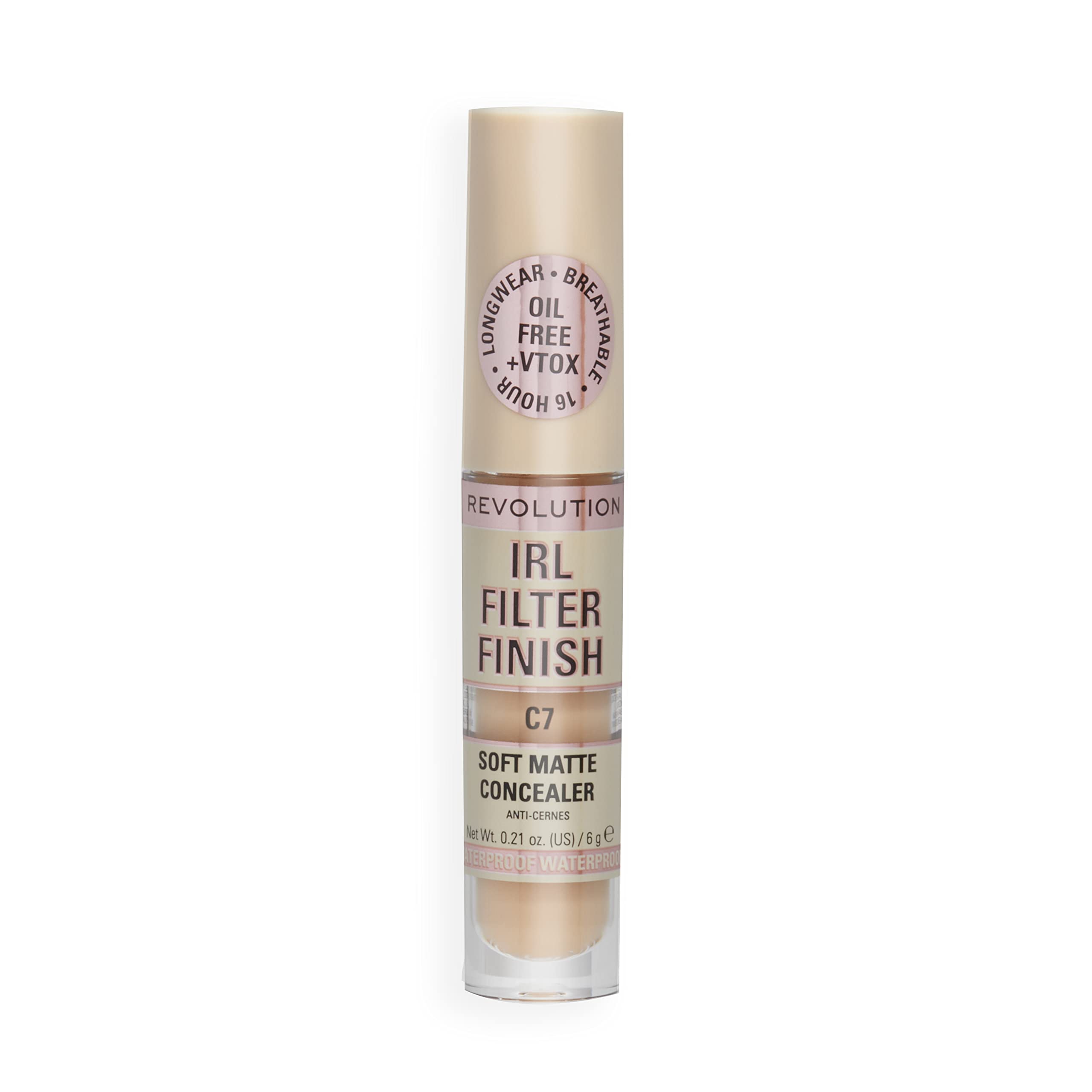 Revolution concealer inside makeup bag lifestyle shot emphasizing everyday convenience
