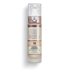 Revolution IRL Filter F2 front bottle showing elegant packaging and precision pump
