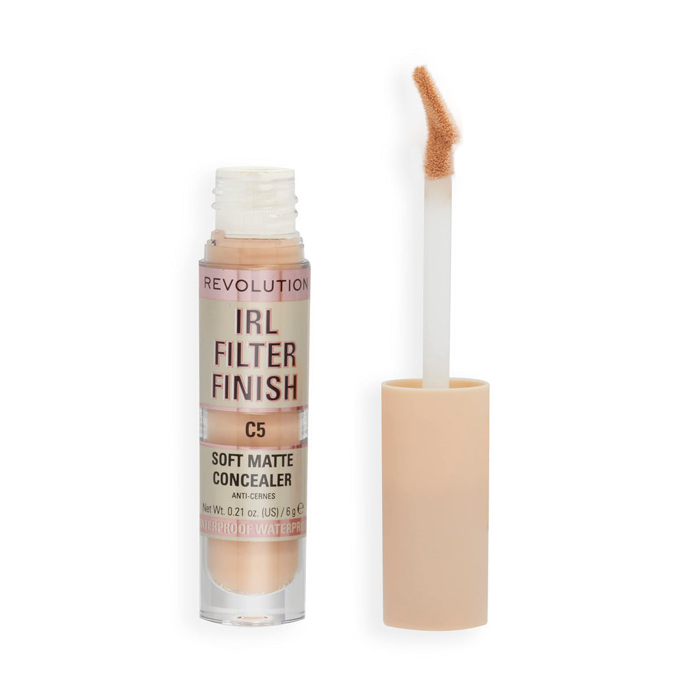 Revolution Beauty London concealer front packaging showing product and shade