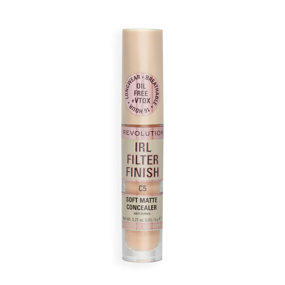 Revolution Beauty London concealer inside makeup bag for long-lasting daily wear