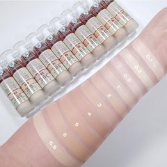 Revolution foundation applied with brush demonstrating buildable coverage benefit