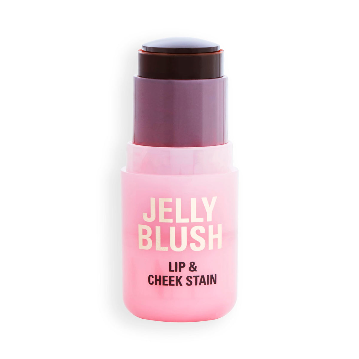 Revolution Jelly Blush front packaging showing peach orange shade and compact design for easy use