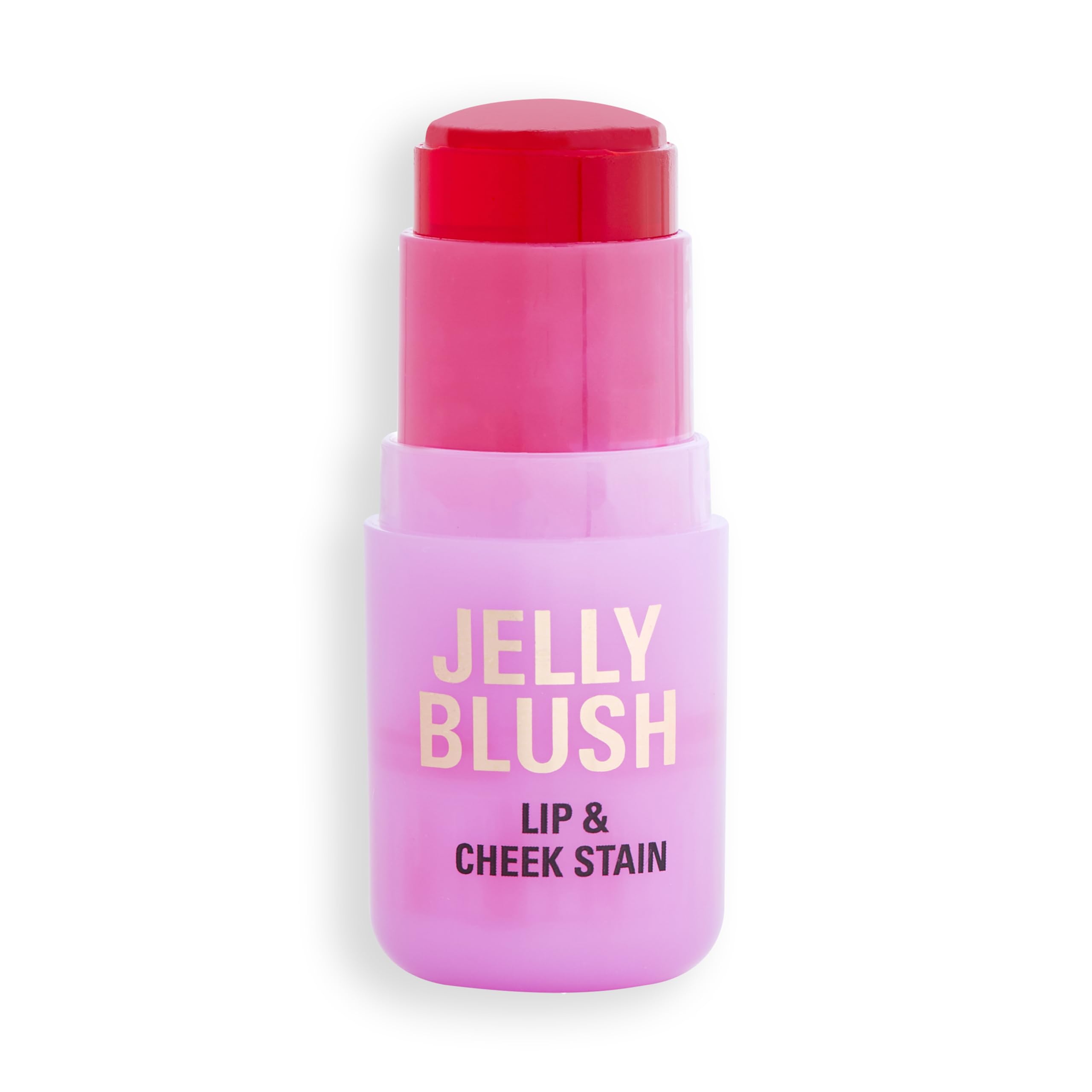 Revolution Jelly Blush Stick front packaging shows compact, travel-ready design and portability