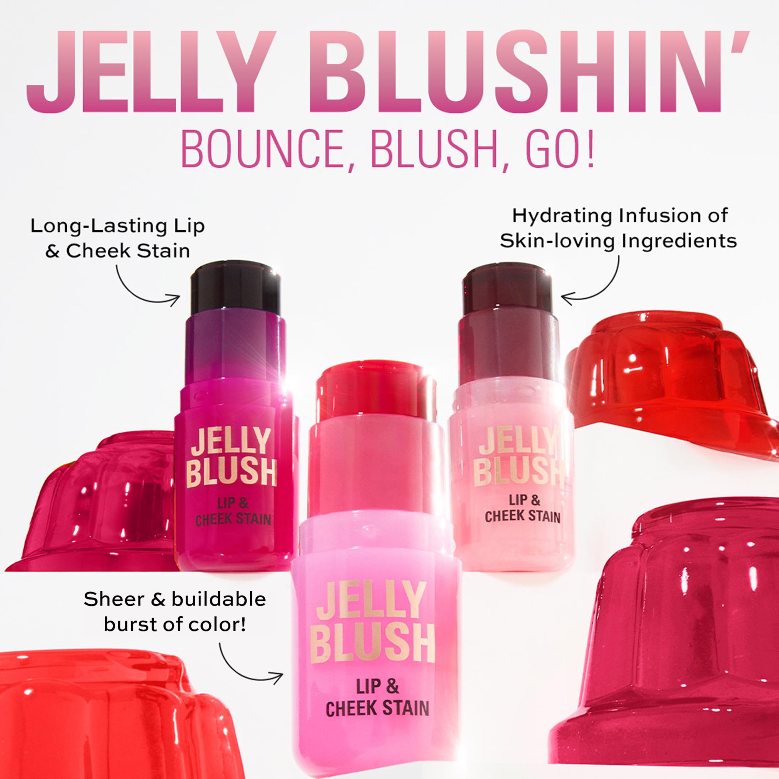 Revolution Beauty London jelly texture close-up highlighting bouncy gel and easy blending benefit