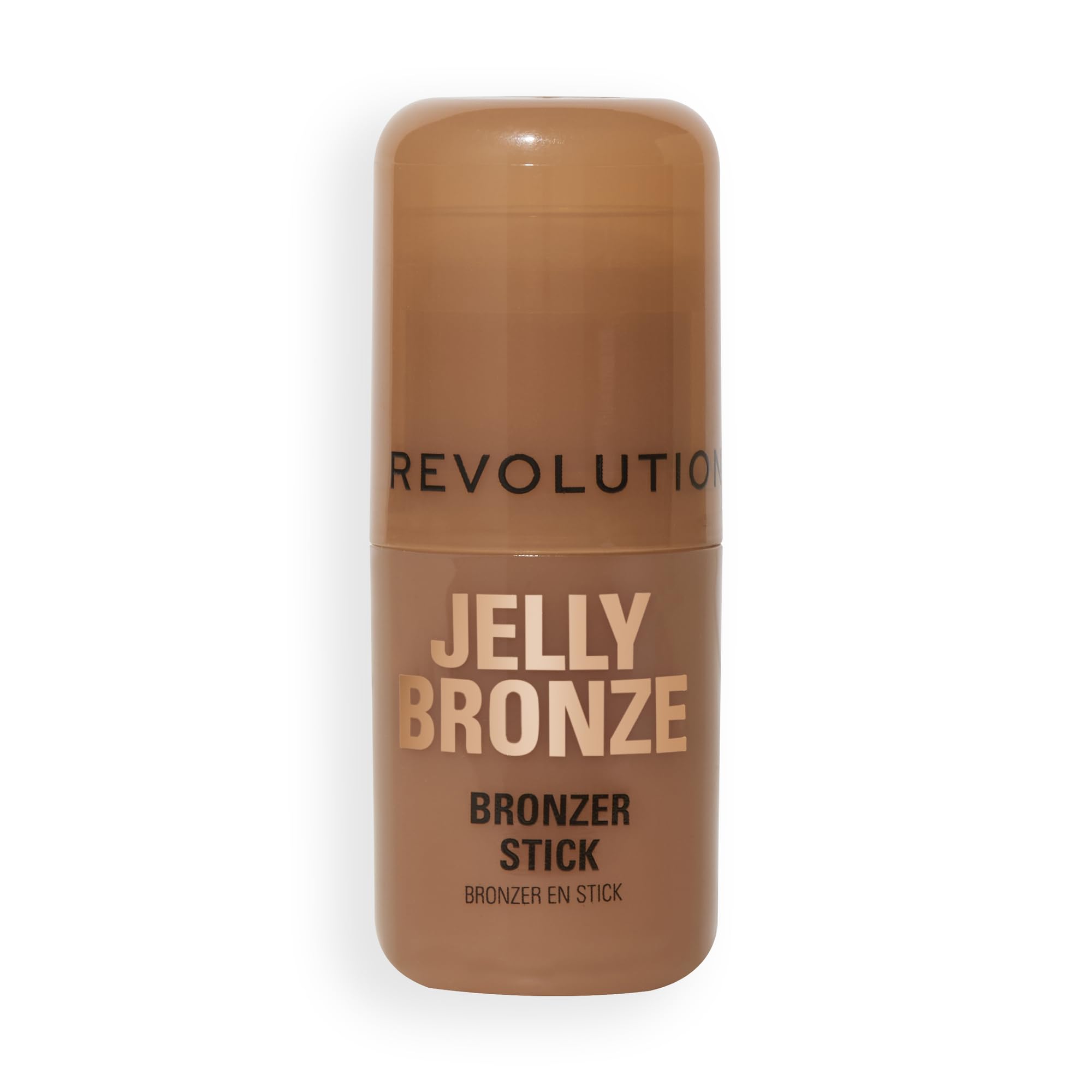 Revolution Jelly Bronzer placed inside a makeup bag for on-the-go touch-ups and travel-friendly convenience