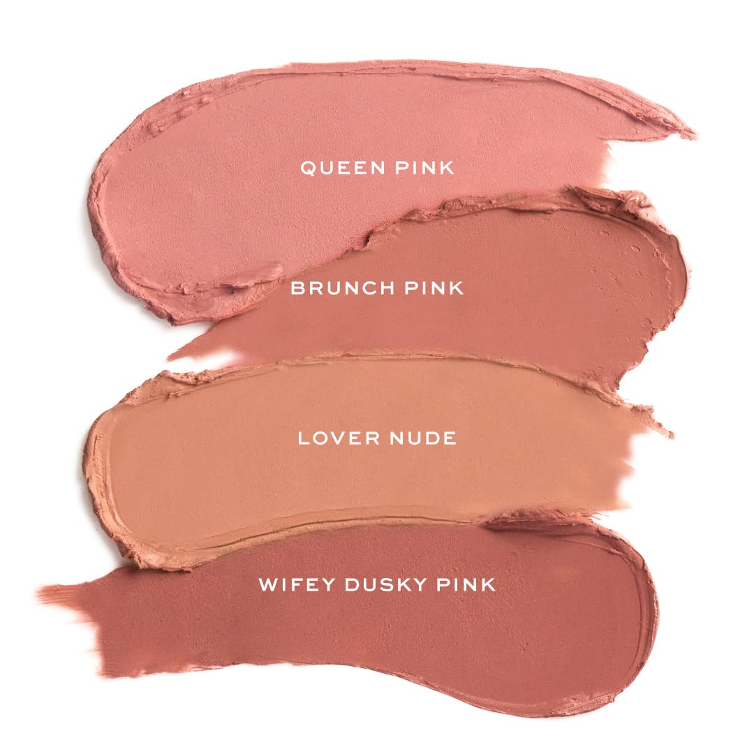 Revolution Lip Allure swatch on arm in Queen Pink showing true color payoff