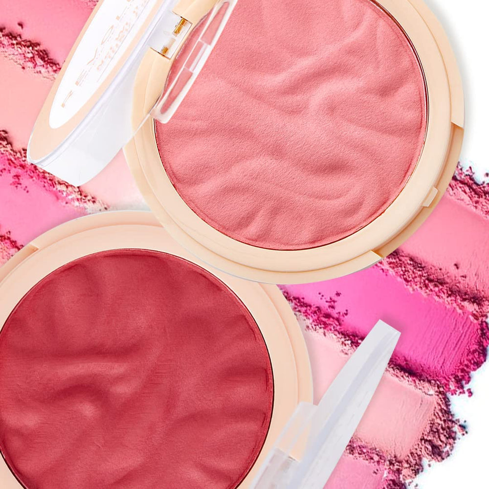 Revolution Beauty London texture close-up showing smooth pressed powder finish