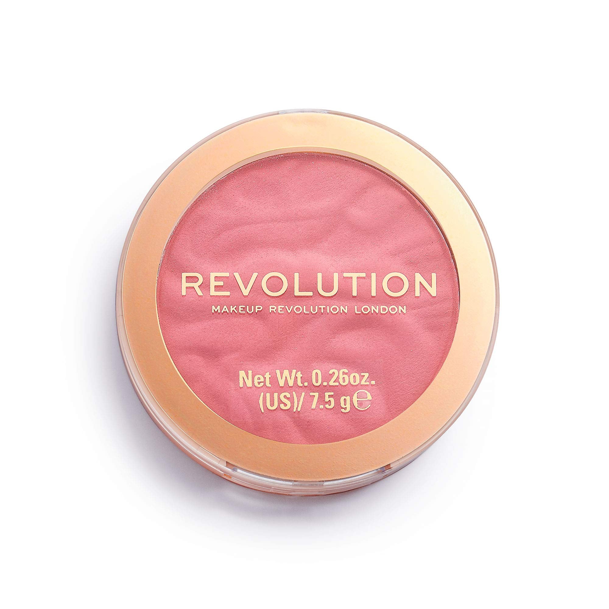 Revolution Beauty London front compact showing Pink Lady blush and color payoff