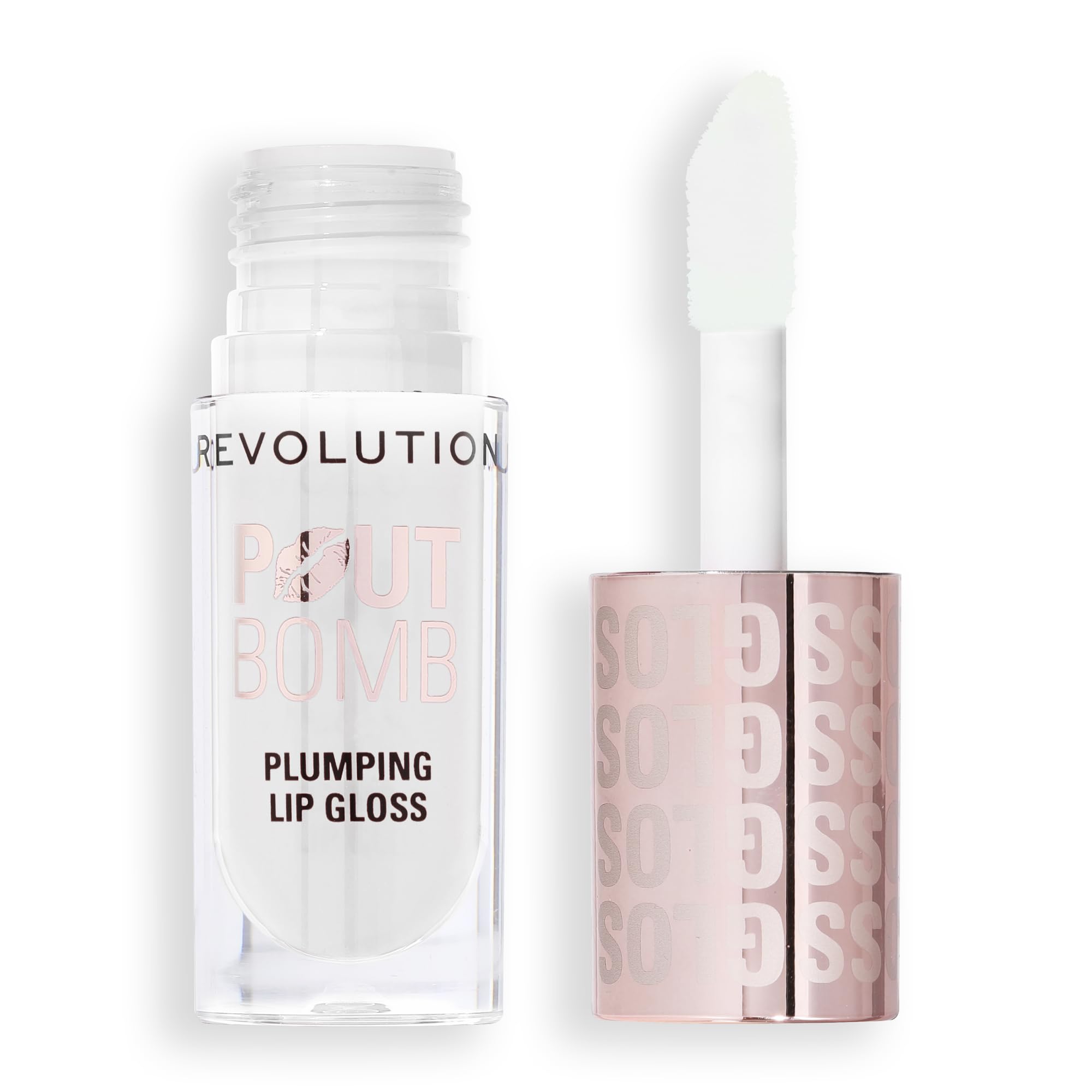 Revolution Pout Bomb front packaging showing product and shade for instant recognition and appeal