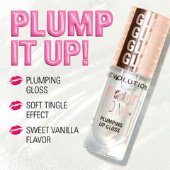 Revolution Skincare London gloss texture swirl highlighting glossy cushiony finish and hydration