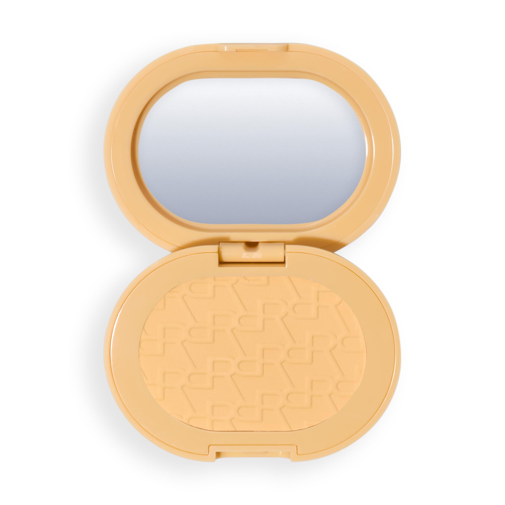 Revolution Powder Pops front compact in Banana Deep shows neat packaging and easy portability