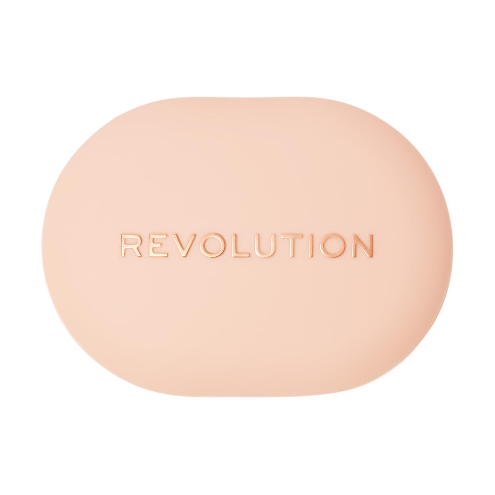 Revolution Powder Pops under-eye before and after depicting brightening and set benefit