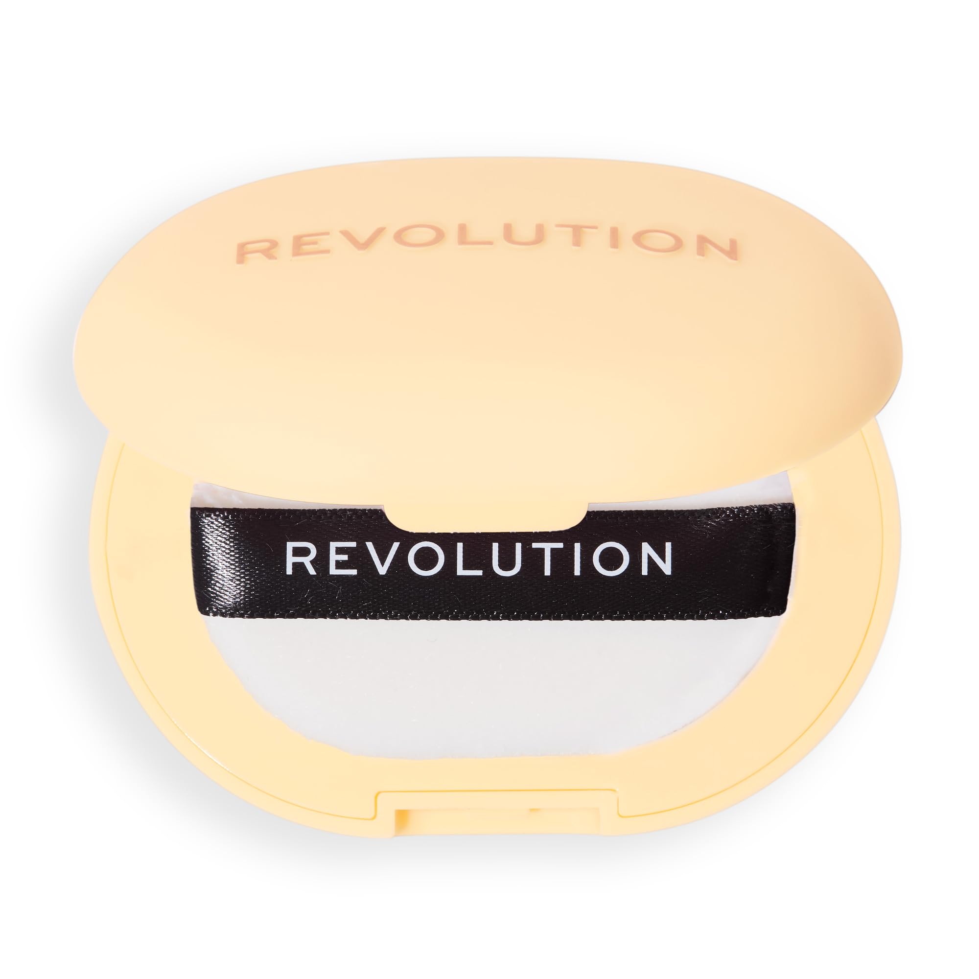 Revolution lifestyle flatlay with compact for on-the-go matte finish benefit