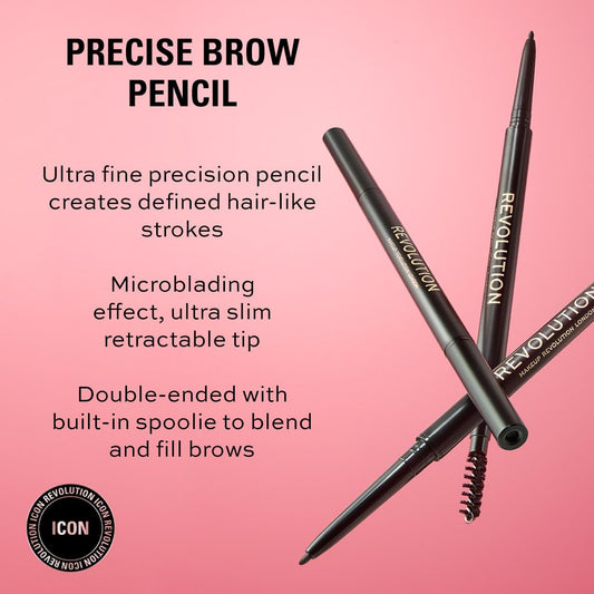 Revolution Beauty London ultra-fine pencil tip close-up for precise hair-like strokes and detailed shaping