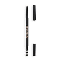 Revolution Beauty London brow pencil front view showing slim dual-ended design and compact portability