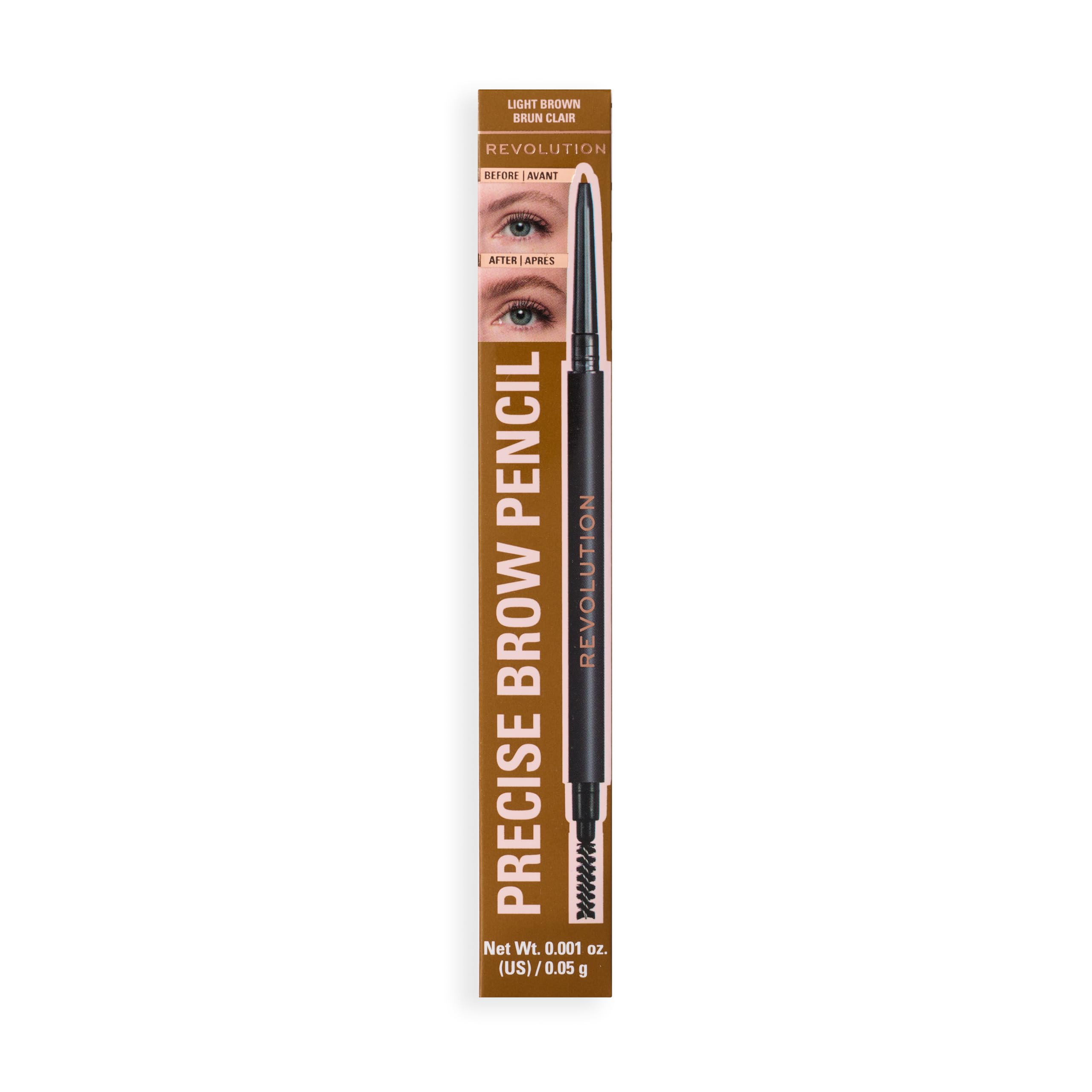 Revolution Beauty London pencil beside coin for scale showing travel-friendly size and convenience