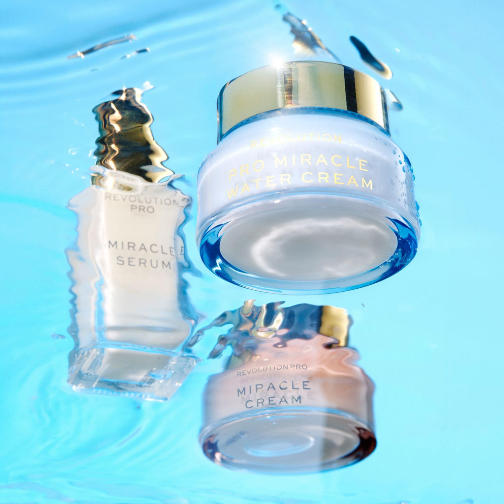 Revolution Pro Miracle Water Cream pump dispense on hand demonstrating easy application