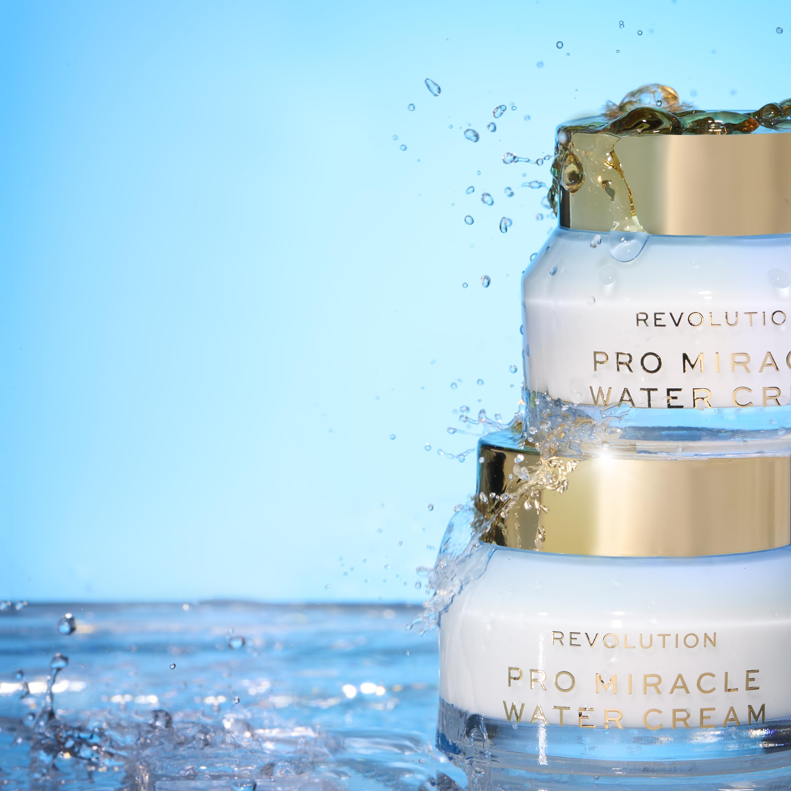 Revolution Pro Miracle Water Cream scale comparison 1oz illustrating travel-friendly size