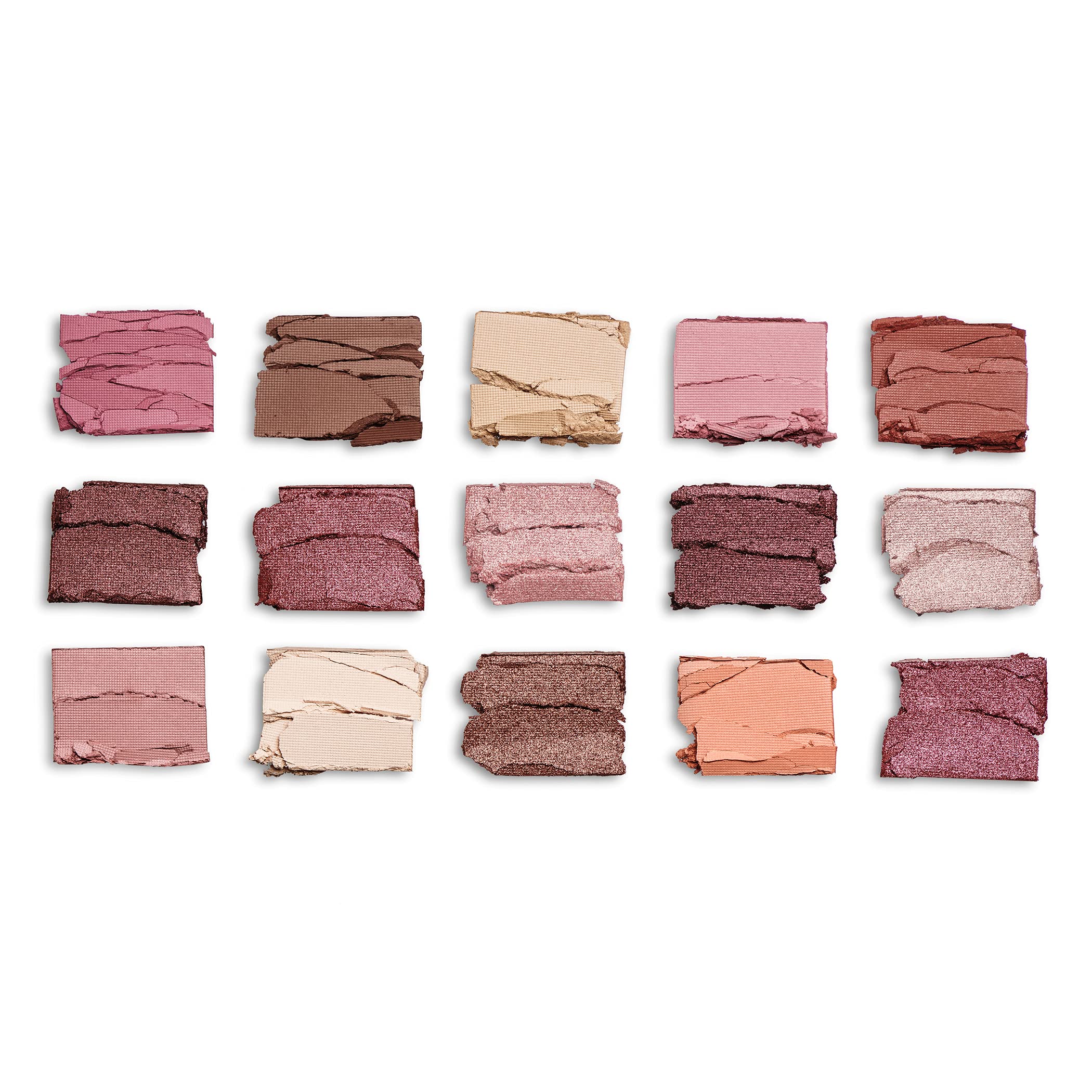 Revolution Beauty London close-up of pans showing shimmer texture and rich pigment for bold color