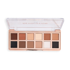 Revolution rose-gold compact packaging detail showing durable design and travel benefit