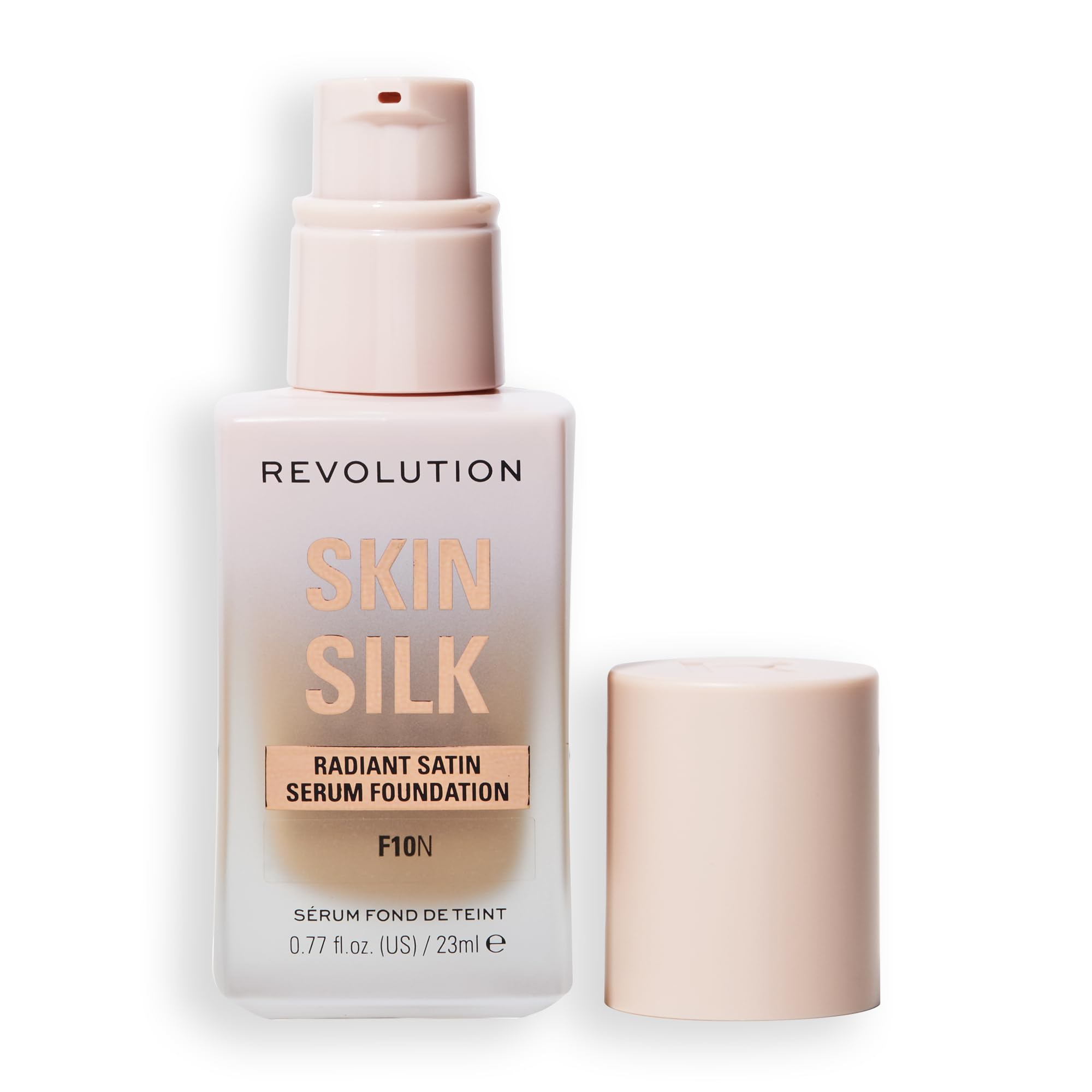 Revolution Beauty London front packaging showing bottle and label, clear product benefit