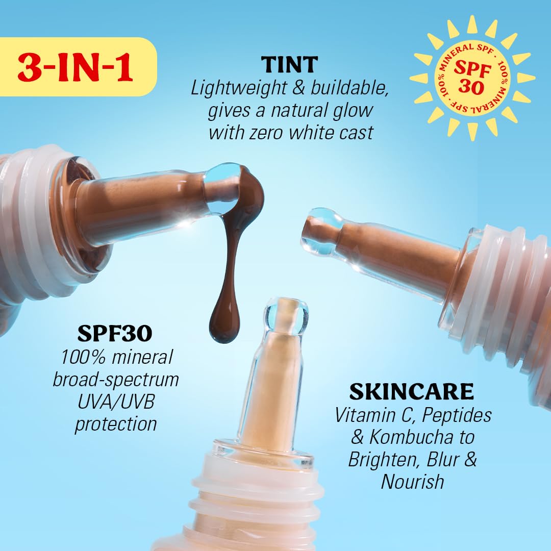 Revolution Superdewy close-up cap highlighting tube dispensing control and precision