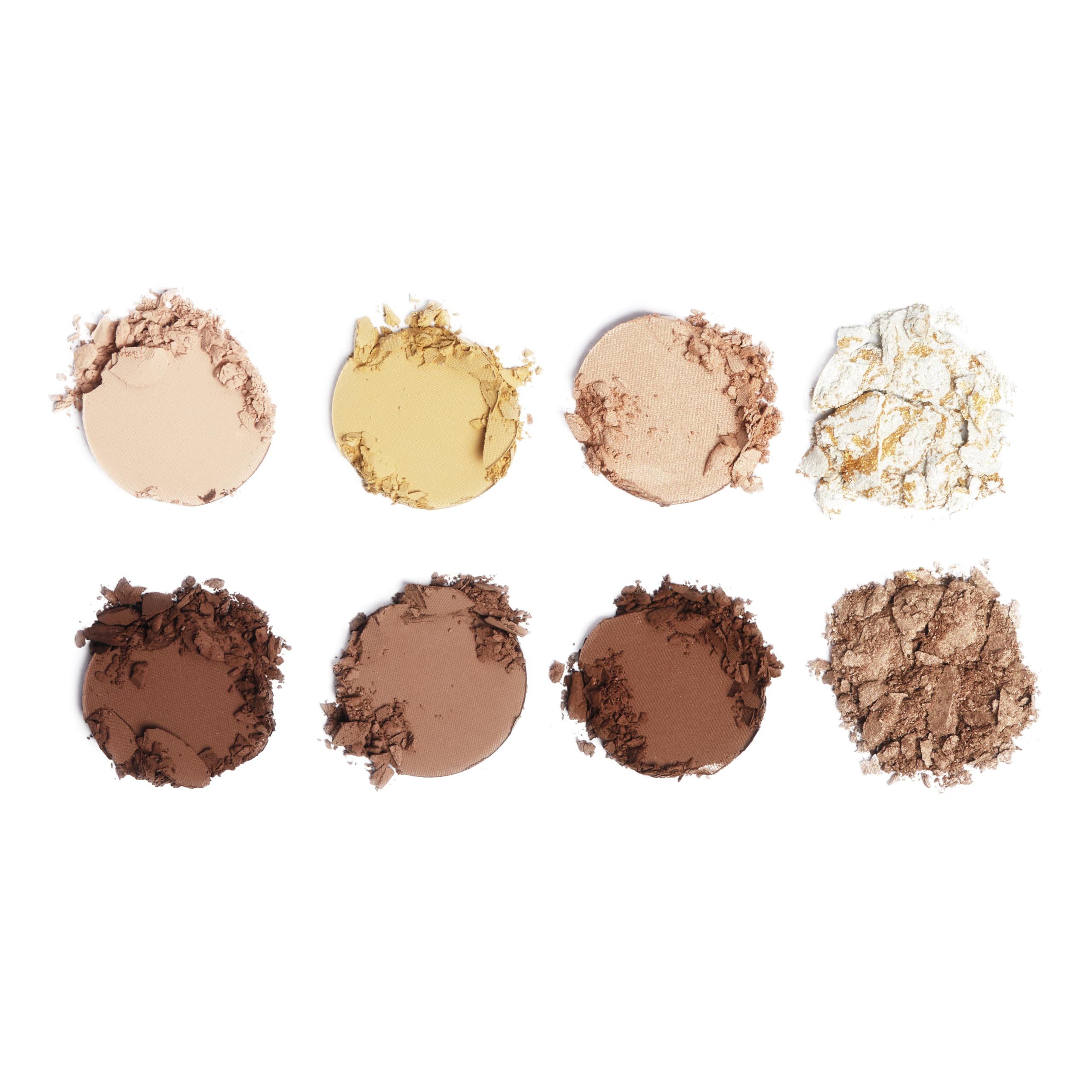 Revolution Beauty London open palette revealing eight contour and highlight shades for versatility