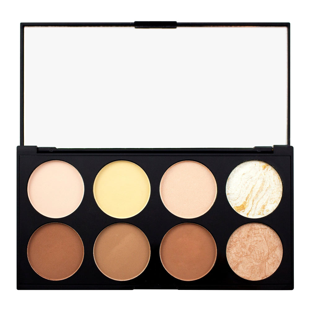 Revolution Beauty London front packaging showing palette and mirror for travel convenience