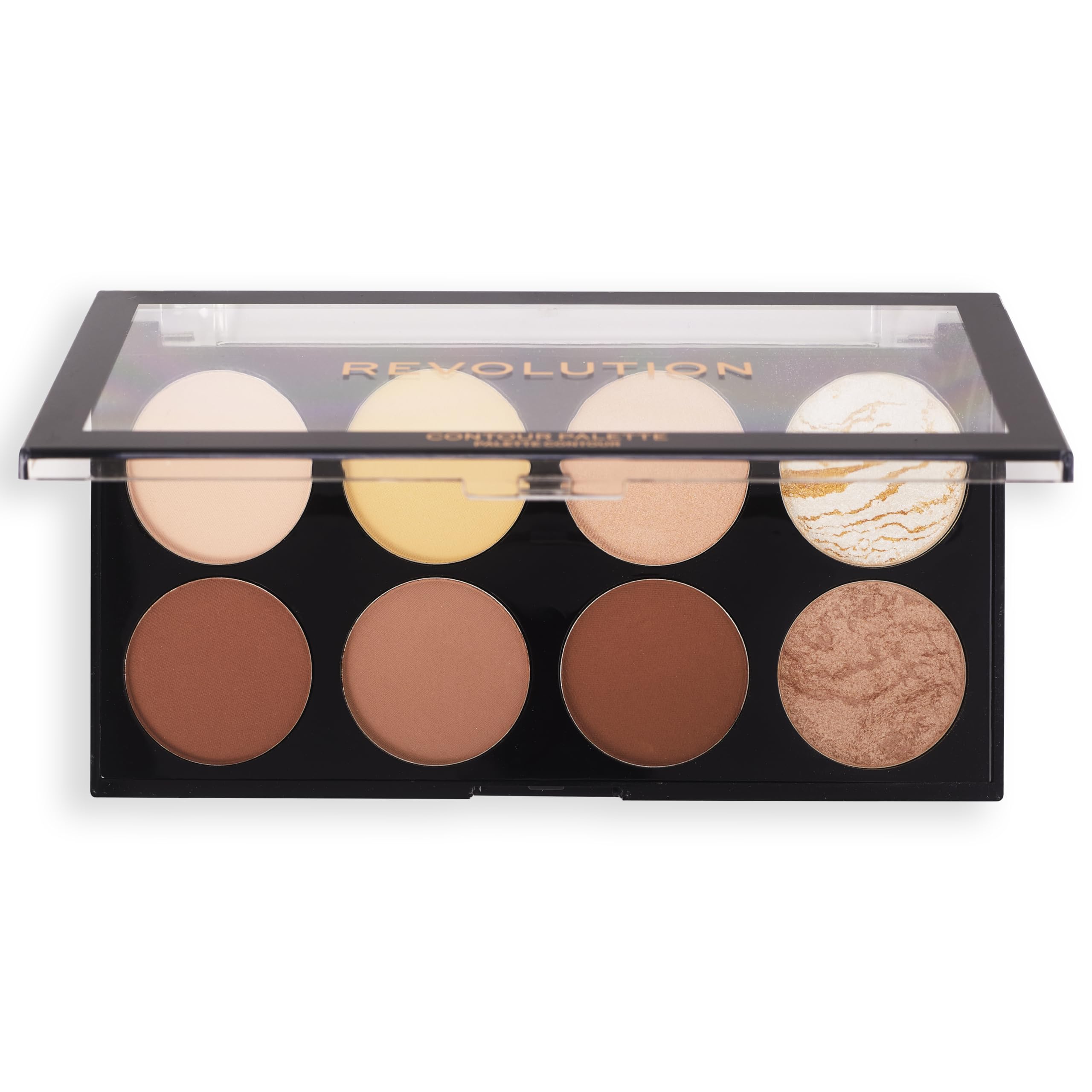 Revolution Beauty London close-up swatches demonstrating blendable, buildable pigment payoff