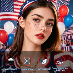RG ROUGE LX close-up of glitter texture and adhesive backing highlighting precise sparkle