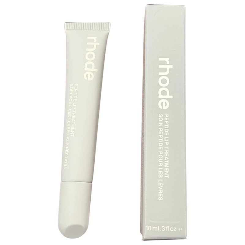 Rhode lip treatment front packaging showing glossy tube and hydration benefit