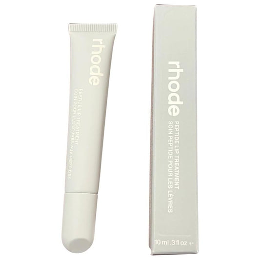 Rhode lip treatment front packaging showing glossy tube and hydration benefit