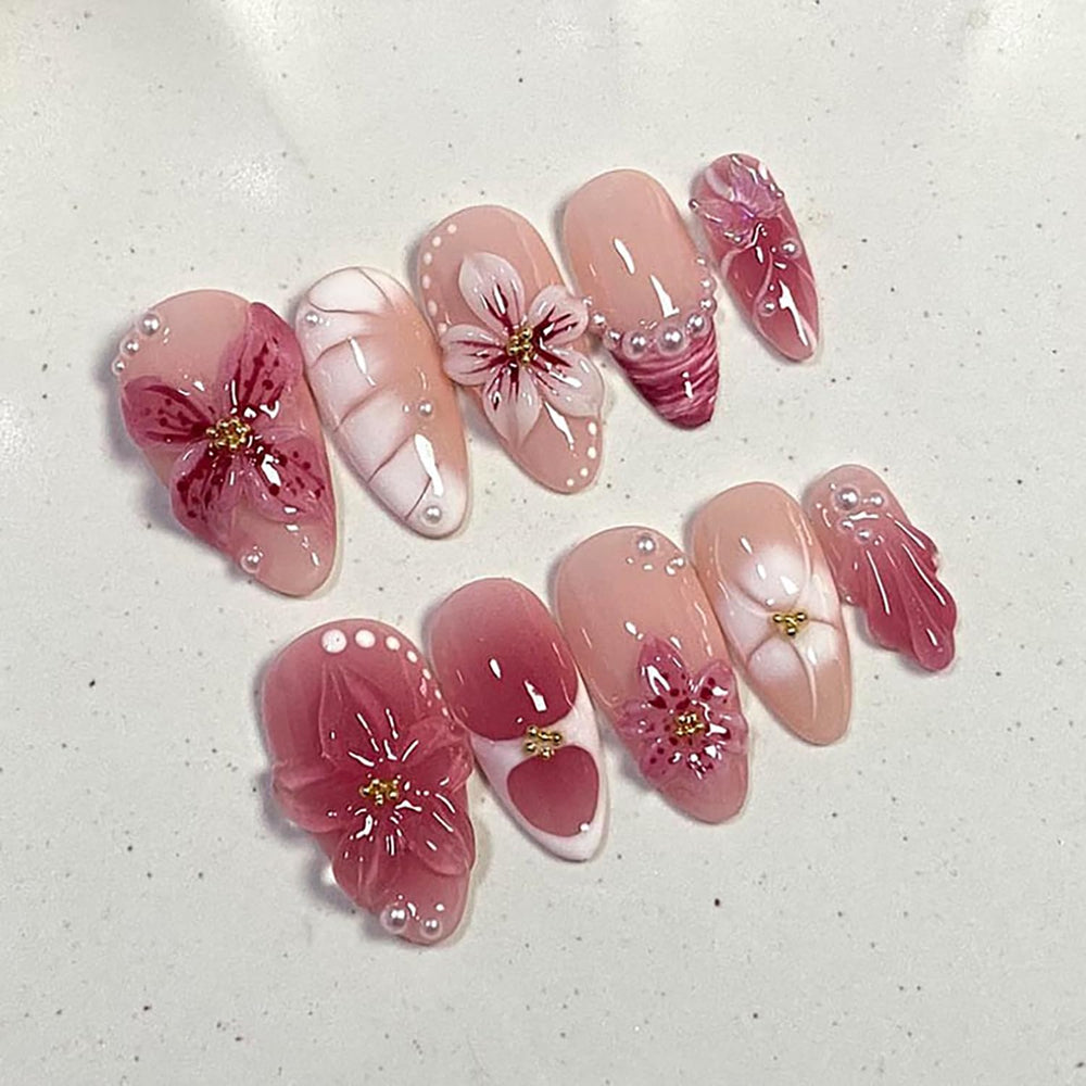 Rhspayh front packaging showing 24 nails and tools, easy at-home manicure